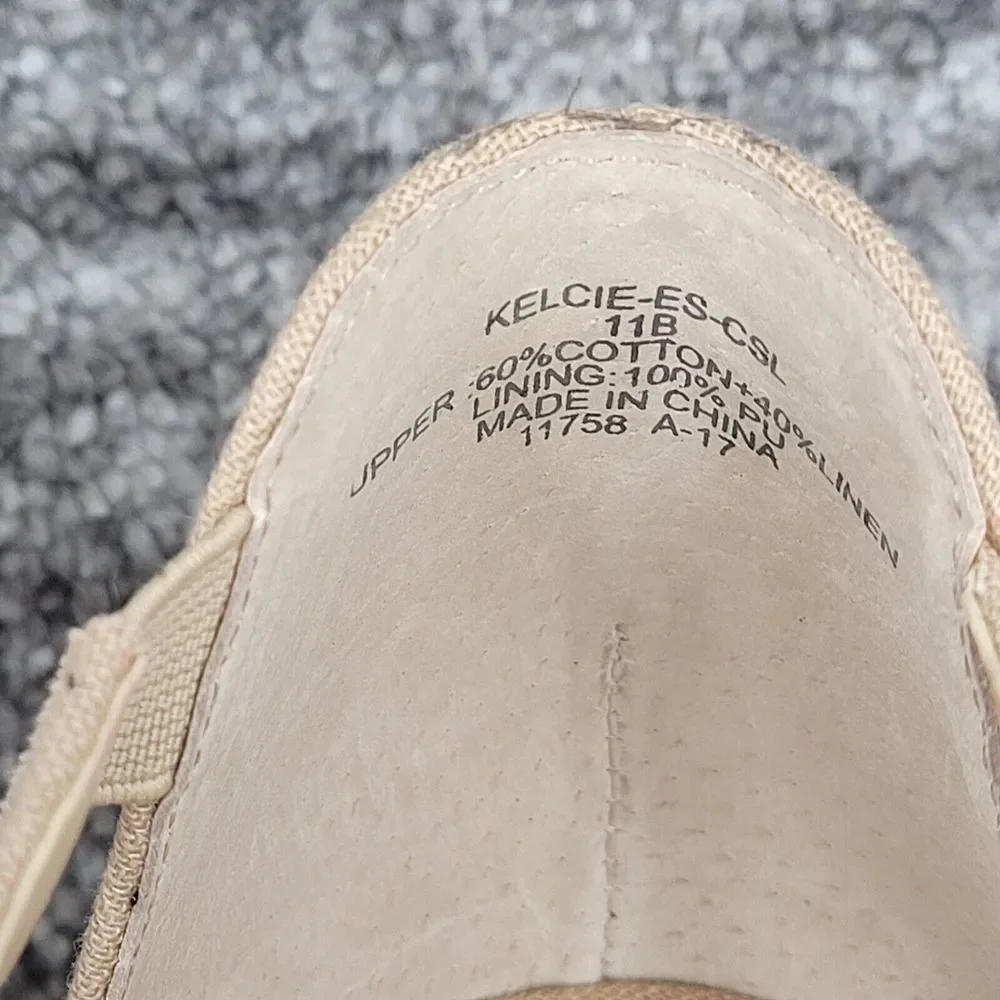 Lauren Ralph Lauren‎ Kelcie Espadrille Sandals Womens 11 Beige Canvas Open Toe